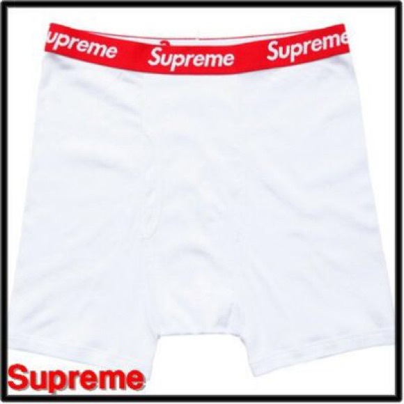 *BRAND NEW* Supreme x Hanes White Boxer Briefs - Picture 2 of 5